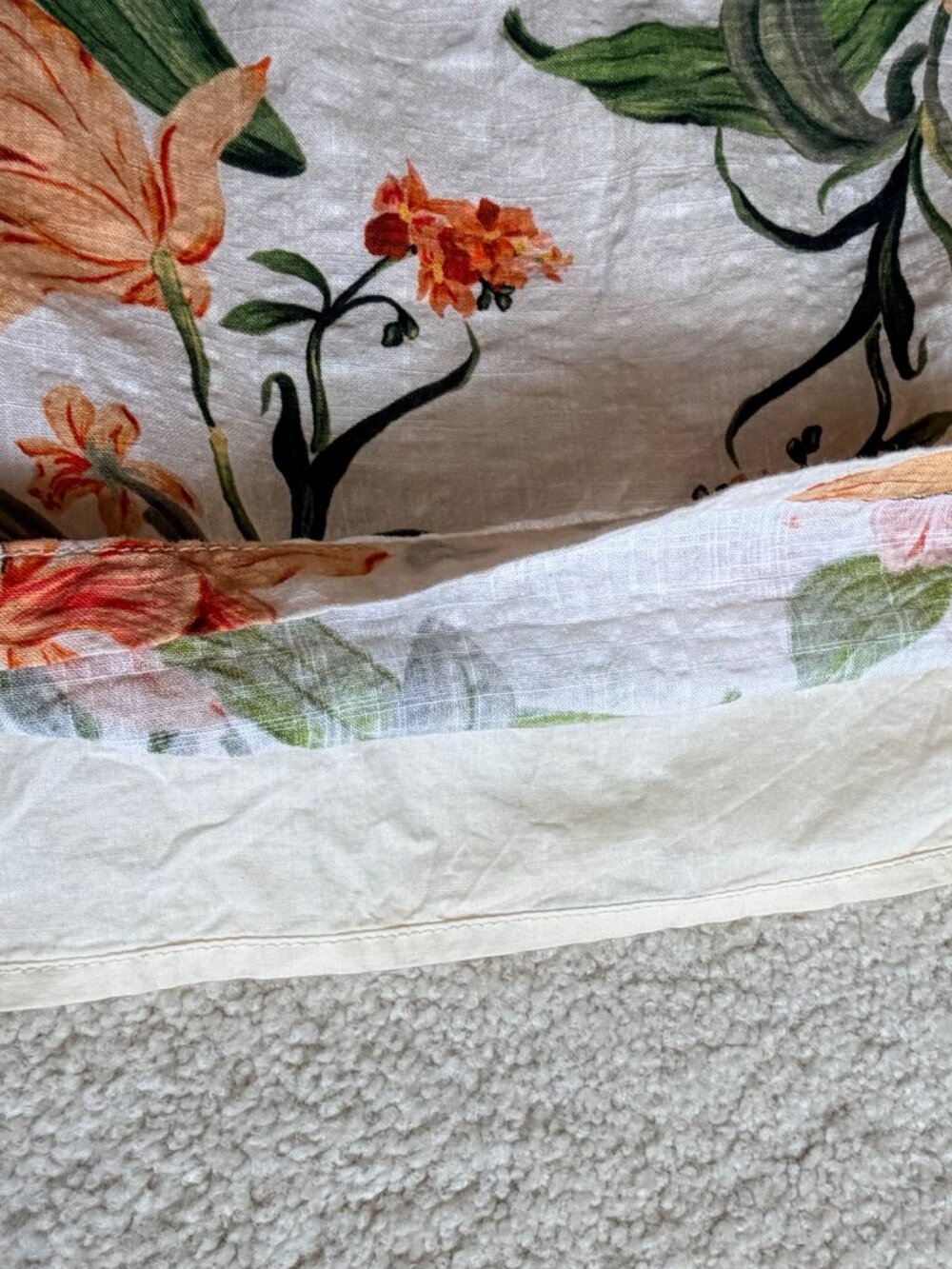 PEPPERMAYO Dalida linen lined pants lily orange cream, S - Picture 7 of 9